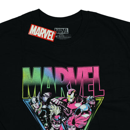 Marvel T-Shirt Men's Triangle Character Scene Logo Design Graphic Tee