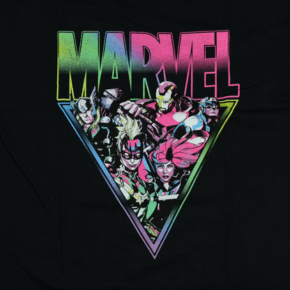 Marvel T-Shirt Men's Triangle Character Scene Logo Design Graphic Tee