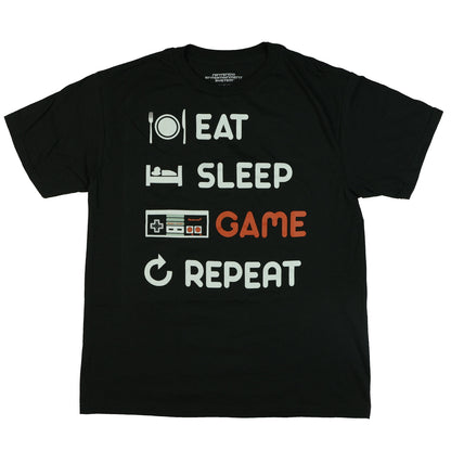 Nintendo T-Shirt Boys' Eat Sleep Game Repeat Short Sleeve Tee