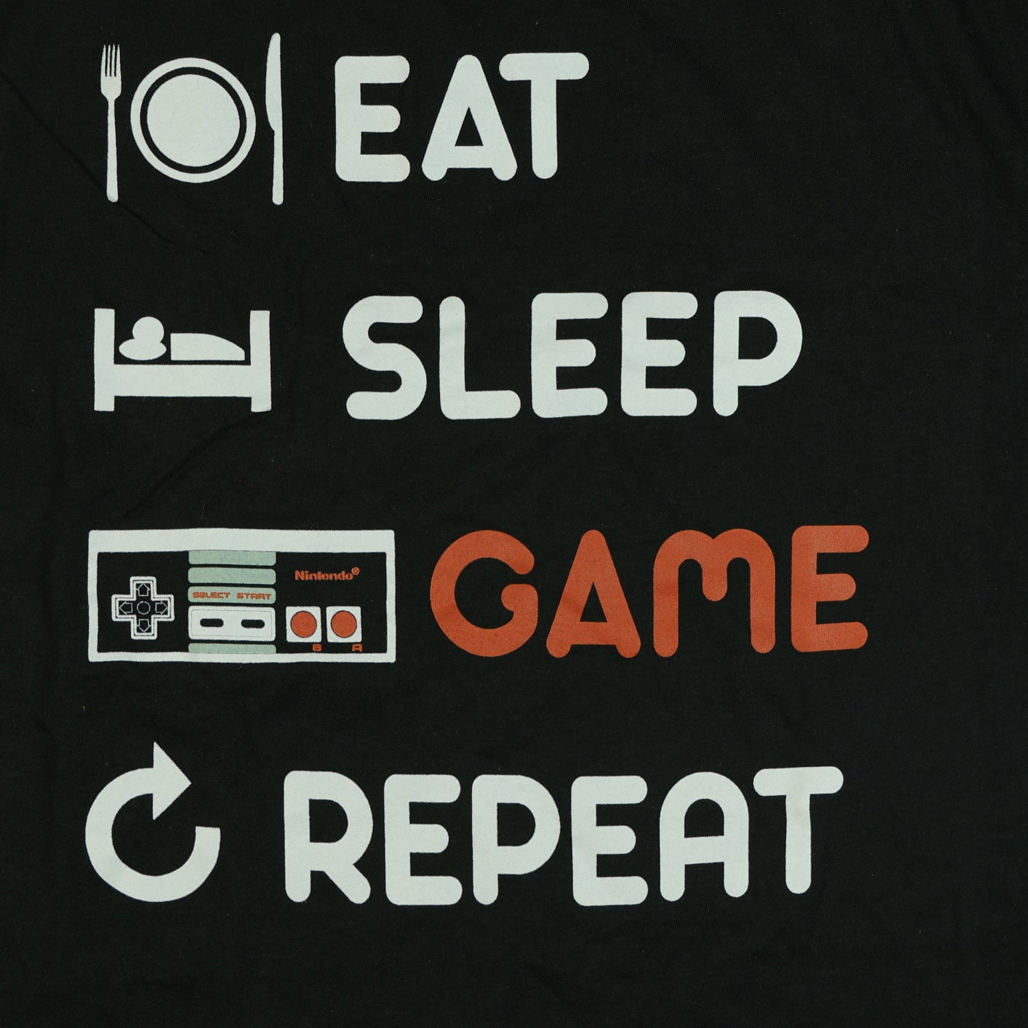 Nintendo T-Shirt Boys' Eat Sleep Game Repeat Short Sleeve Tee