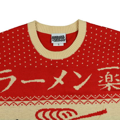 Naruto Ugly Christmas Sweater Men's Ichiraku Ramen Shop Holiday Pullover