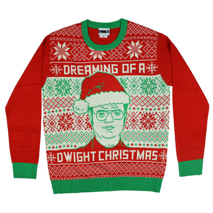 The Office Ugly Sweater Dreaming Of A Dwight Christmas Holiday Pullover