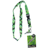 Rick And Morty Lanyard with ID Holder, Portal Gun Rubber Charm and Sticker