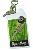 Rick And Morty Lanyard with ID Holder, Portal Gun Rubber Charm and Sticker
