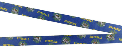Riverdale ID Lanyard Badge High School Bulldogs With 1.5" Rubber Charm Pendant