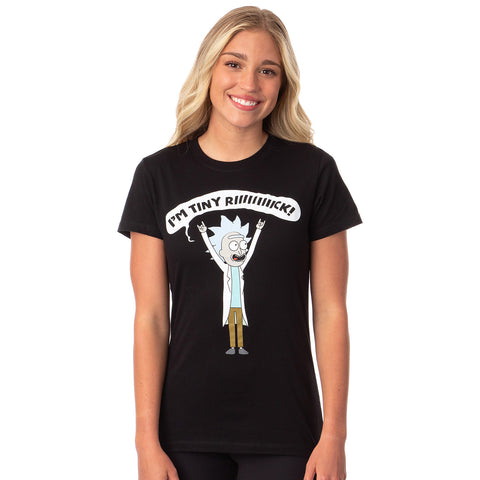 Rick and Morty Women's I'm Tiny Rick Comedy Character T-Shirt Adult