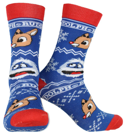 Rudolph The Red-Nosed Reindeer Adult Crew Socks 2 Pack