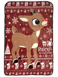Rudolph The Red-Nosed Reindeer Soft Plush Fleece Throw Blanket 45" x 60"