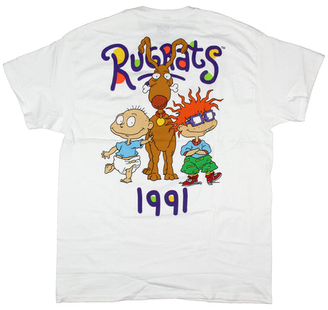 Nickelodeon Men's Rugrats 1991 Tommy, Chuckie, Spike Retro Adult T-Shirt