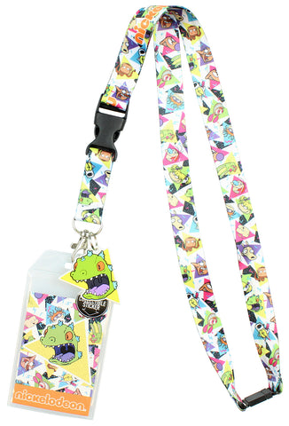 90s Rugrats Reptar ID Lanyard Badge Holder With Collectible Sticker