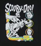 Scooby-Doo Men's Distressed Print Characters And Mystery Machine-T-Shirt