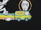 Scooby-Doo Men's Distressed Print Characters And Mystery Machine-T-Shirt