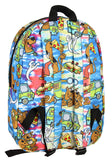 Scooby Doo Themed Allover Design Tie Dye School Travel Laptop Backpack