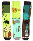 Scooby-Doo! Socks Adult Mystery Machine and Scooby 3 Pack Mid-Calf Crew Socks