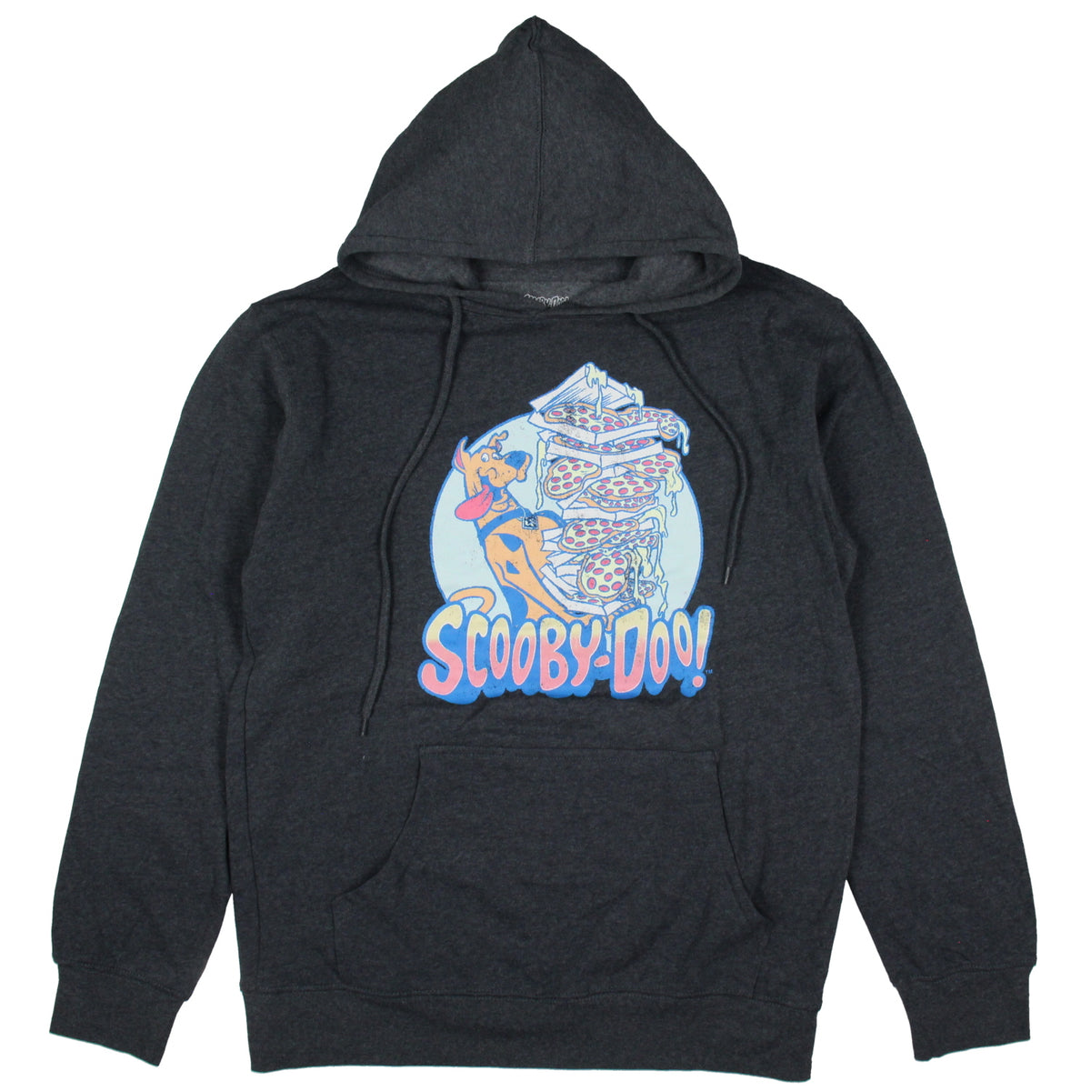 Scooby-Doo Stacked Pizza Distressed Graphic Men's Pullover Sweatshirt Hoodie