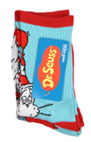 Dr. Seuss Socks Kids Cat In The Hat and Fish Crew Socks 2 Pair