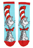 Dr. Seuss Socks Kids Cat In The Hat and Fish Crew Socks 2 Pair