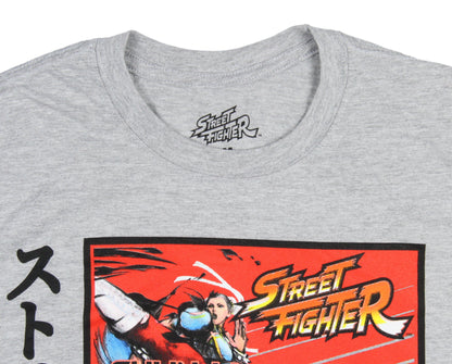 Street Fighter Men's Fighter Lineup Chun-Li Ken Ryu Character Gaming T-Shirt