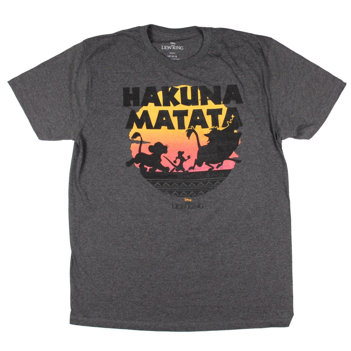 Disney Lion King Men's Hakuna Matata Silhouette Sunset Adult T-shirt