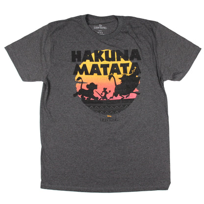 Disney Lion King Men's Hakuna Matata Silhouette Sunset Adult T-shirt
