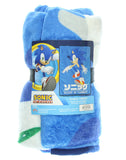 Sonic The Hedgehog Japanese Script Video Game Plush Fleece Throw Blanket