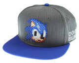 Sonic The Hedgehog Hat - Sonic Pixel Face Adjustable Snapback Hat Cap
