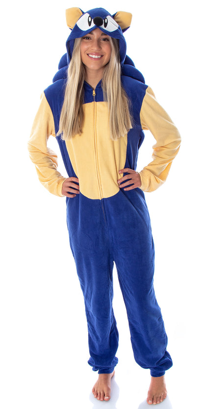 Sonic The Hedgehog Men's Character Costume Union Suit Pajama Outfit