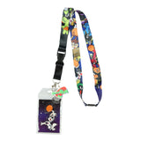 Space Jam Character Lanyard ID Holder With Mask Rubber Charm And Sticker