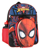 Marvel Spider-Man Backpack Kids 16" 5PC Water Bottle School Lunch Tote Combo Set