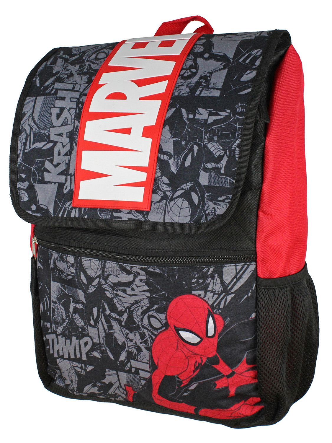 Marvel Spiderman Backpack Front Flap Compartment School Laptop Backpack 17"