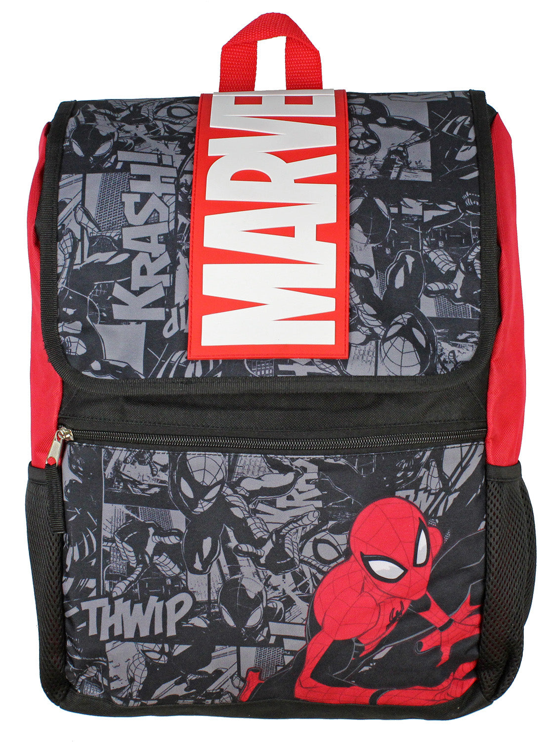 Marvel Spiderman Backpack Front Flap Compartment School Laptop Backpack 17"
