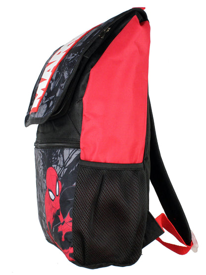 Marvel Spiderman Backpack Front Flap Compartment School Laptop Backpack 17"
