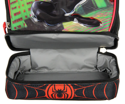 Marvel Spider-Man Comic Superhero Dual Compartment Soft Lunch Kit 10"
