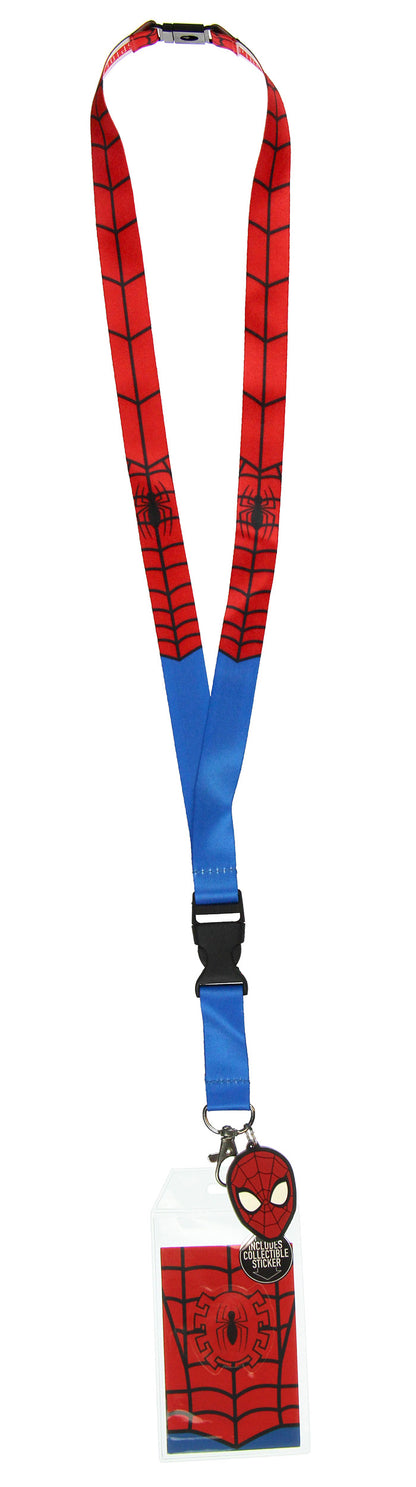 Spider-Man ID Lanyard Badge Holder With 1.5" Charm Pendant