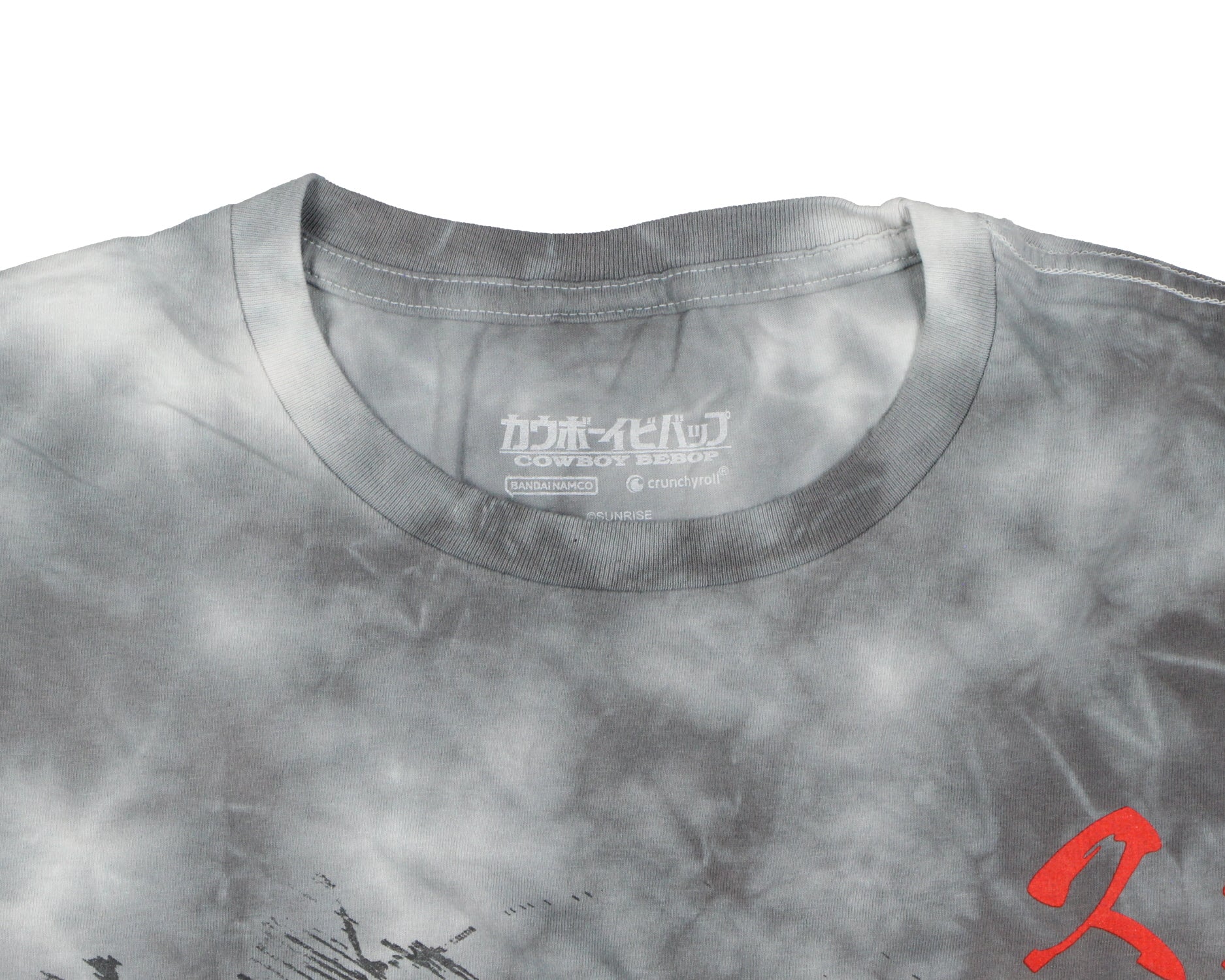 Cowboy Bebop Men's Spike Blurred Character Design Mineral Wash T-Shirt (X-Small)