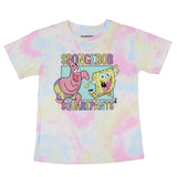 Spongebob Squarepants Girls' Pastel Tie Dye Kids T Shirt Tee