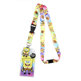 SpongeBob SquarePants and Patrick Riding Krabby Patties ID Badge Holder Lanyard