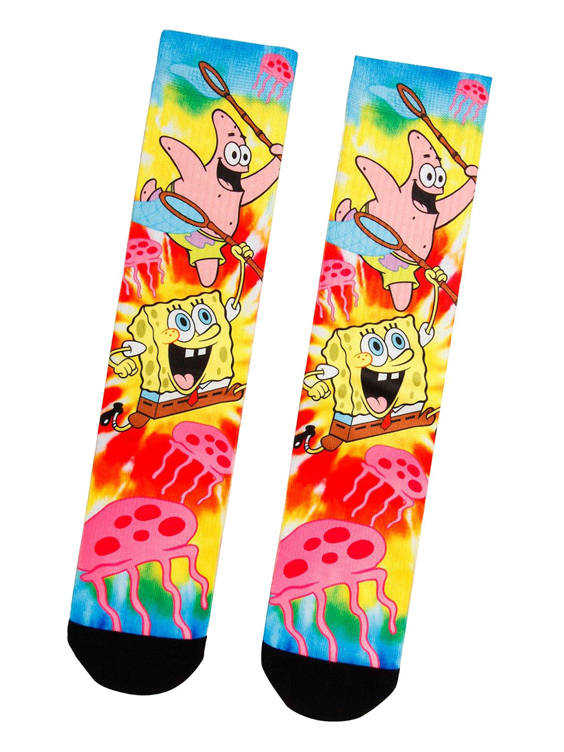 SpongeBob SquarePants Jellyfish Tie-Dye Sublimated Crew Socks - Seven Times Six