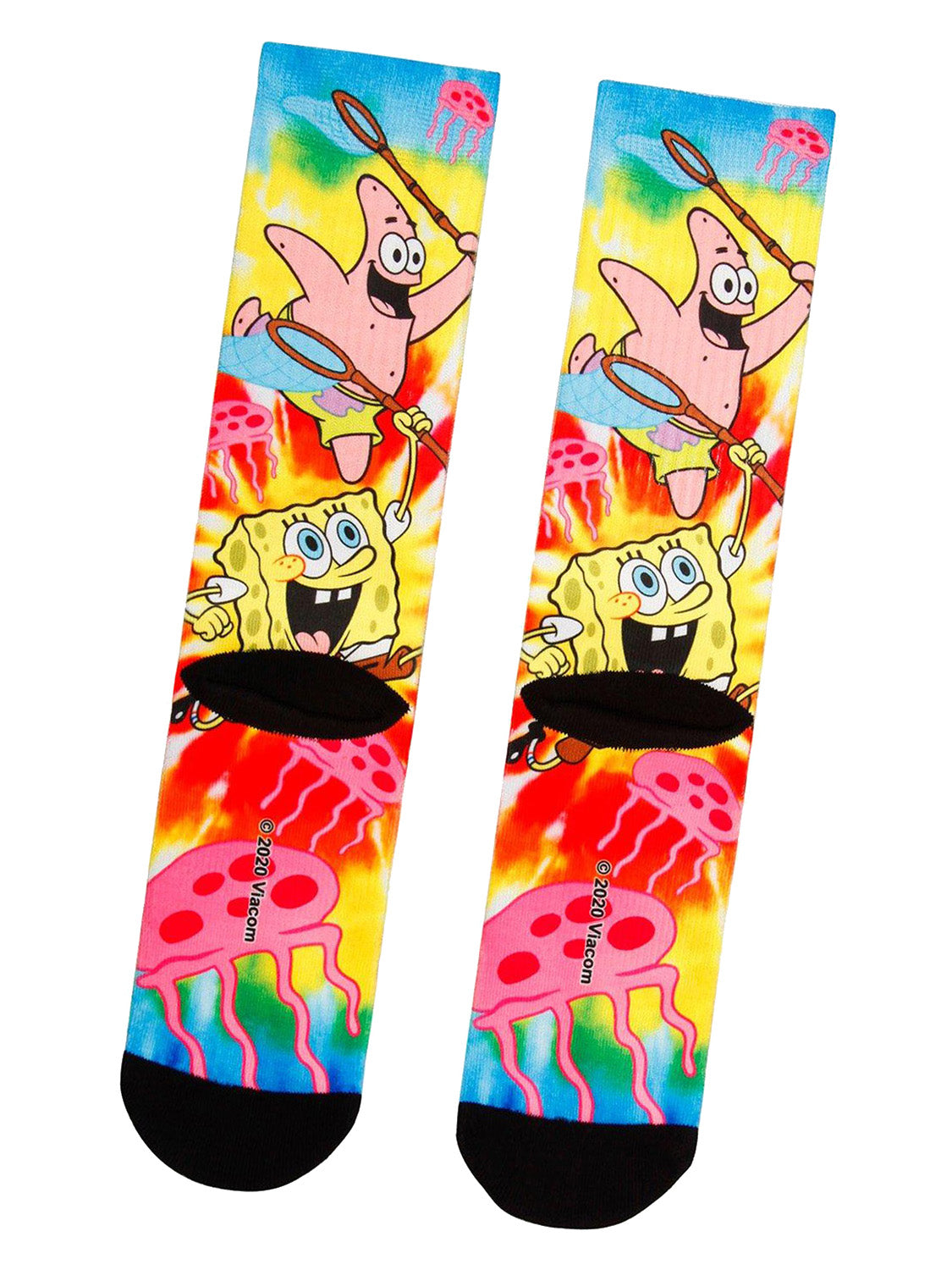 SpongeBob SquarePants Jellyfish Tie-Dye Sublimated Crew Socks - Seven Times Six