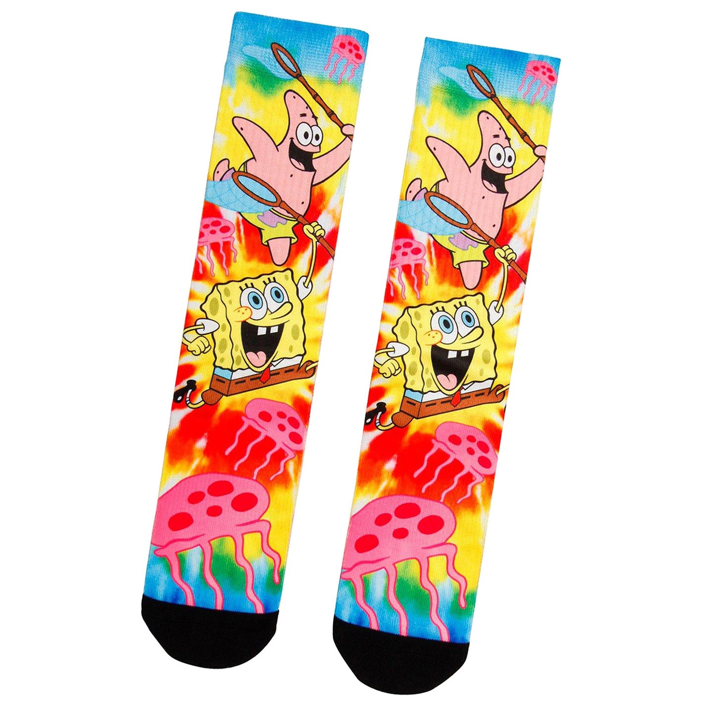 SpongeBob SquarePants Jellyfish Tie-Dye Sublimated Crew Socks - Seven Times Six
