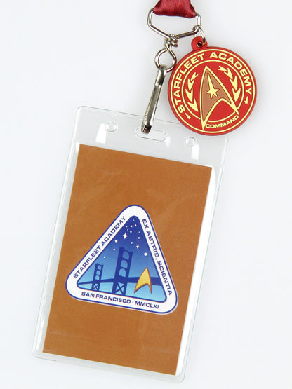 Star Trek Starfleet Academy Command ID Badge Holder Key Lanyard