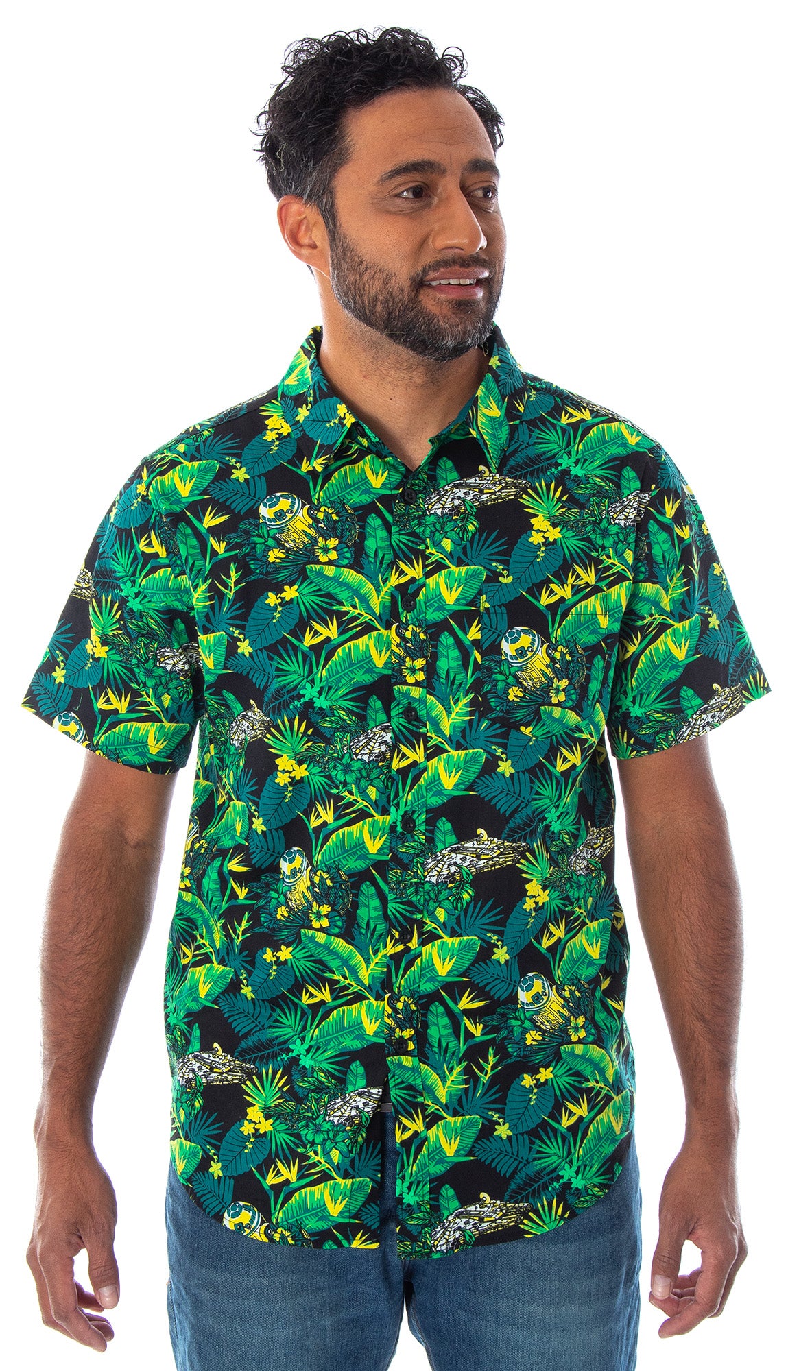Star Wars Men's Millennium Falcon And R2-D2 Hawaiian Shirt Adult