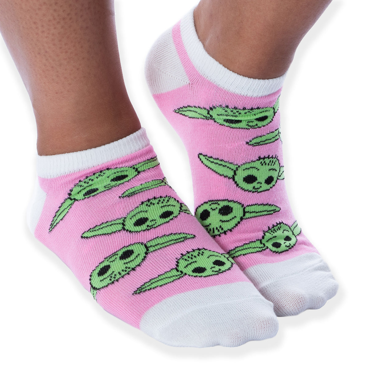 Hypnotic Hats Star Wars The Mandalorian The Child Naps and Snacks No-Show Ankle Socks 5 Pair (9-11), Multicolored, One Size