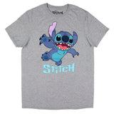 Disney Lilo & Stitch Mens' Happy Pose Stitch Character Design T-Shirt