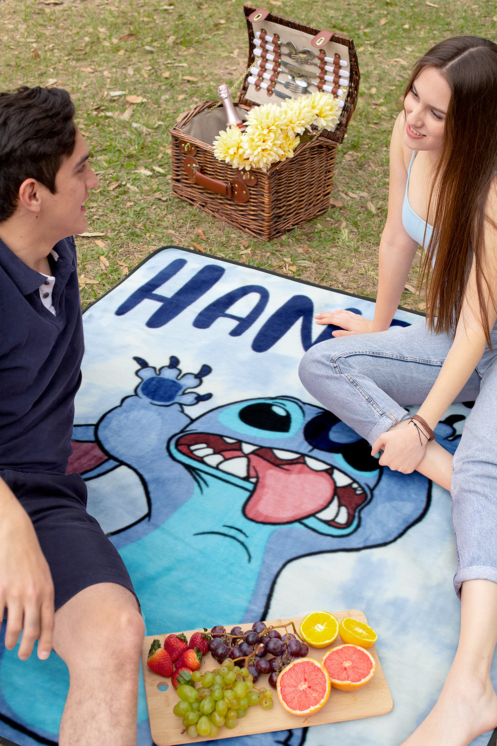 Disney Lilo & Stitch Hangry Stitch Micro Raschel Fleece Throw Blanket