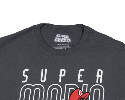 Nintendo Super Mario Mens' Classic Stripes Graphic Print T-shirt, Medium
