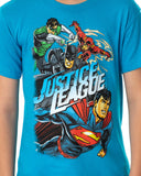 DC Comics Boys' Justice League Heroes Action Scene Superhero T-Shirt