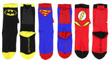 DC Comics Superhero Batman Superman The Flash Youth Boys Caped Crew Socks