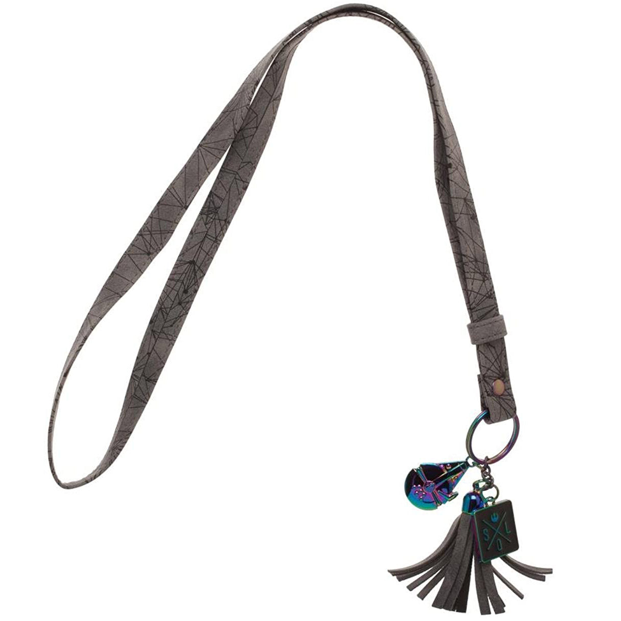 Star Wars Han Solo PU Strap With Holographic Millennium falcon and Fringe Tassel
