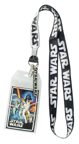 Star Wars ID Lanyard with Clear Badge Holder And Rubber Logo